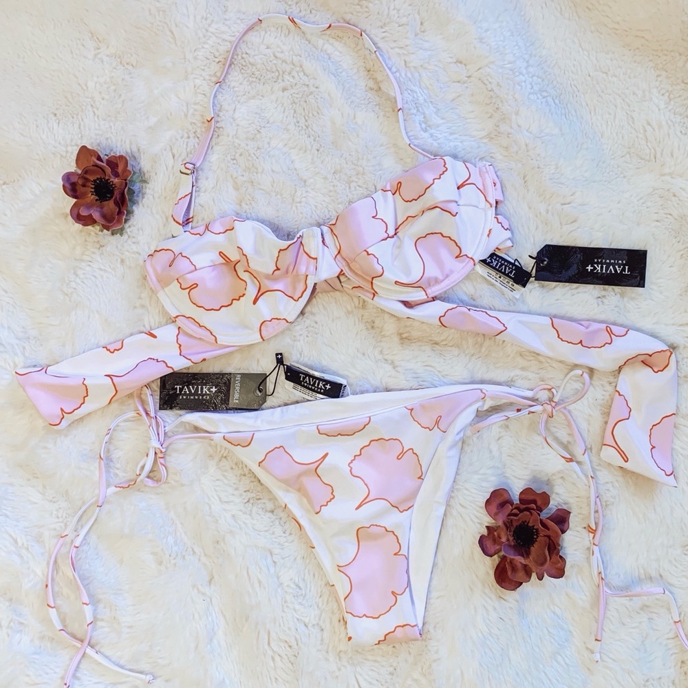 Tavik 2 Piece 👙 Pink, Orange & White Design
